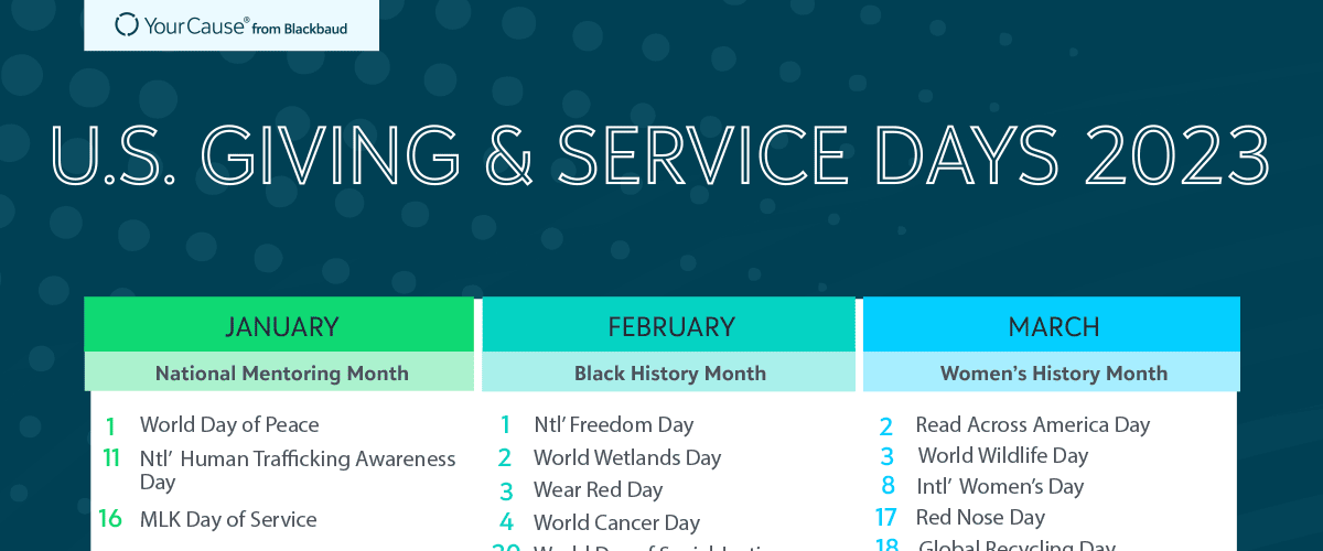 Giving and Service Days Calendar