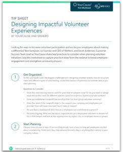 Designing Impact Employee Volunteer Experiences